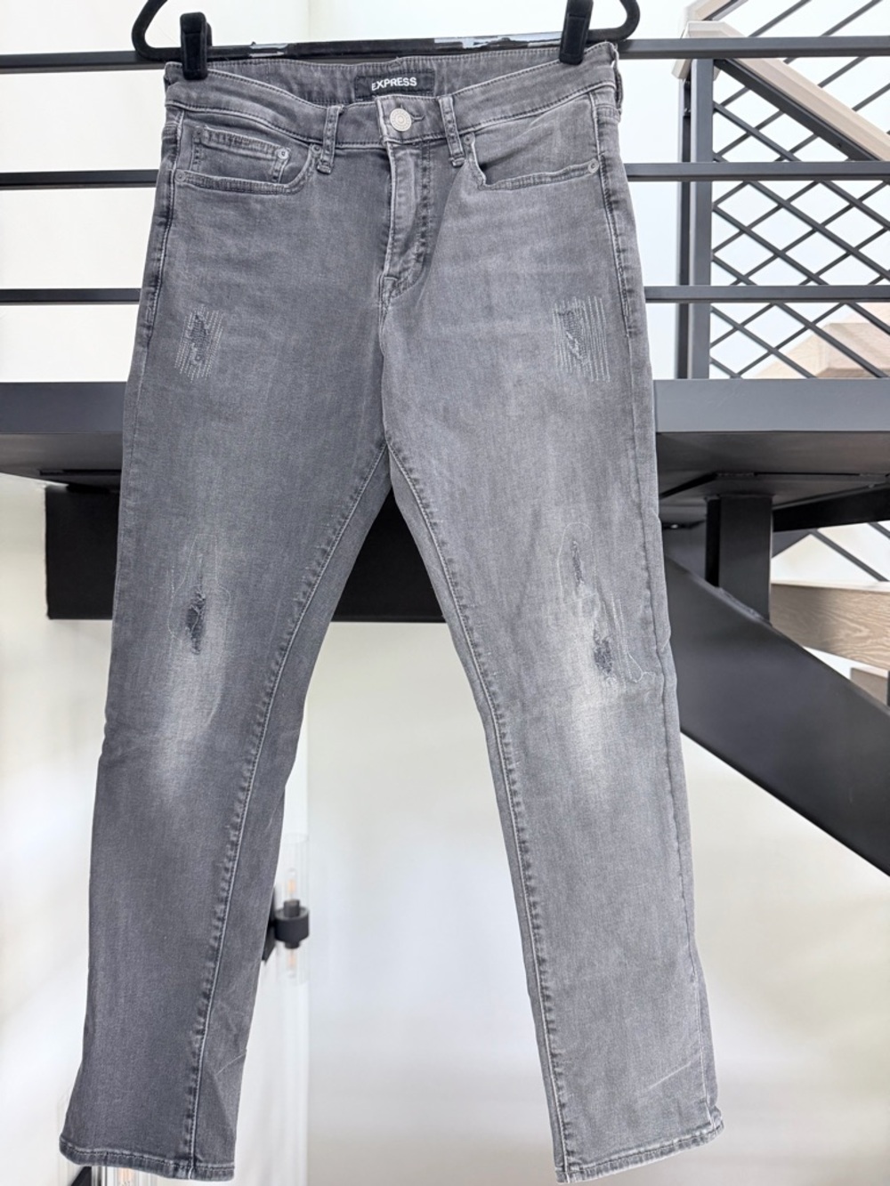 Express Men's Gray Slim Fit Hyper Stretch Jeans size 30